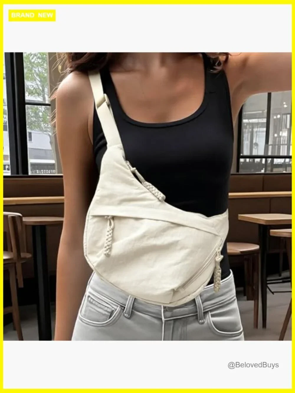 Nylon Slouchy Crescent Hobo Bag Crossbody Shoulder Tote Lightweight Travel Purse